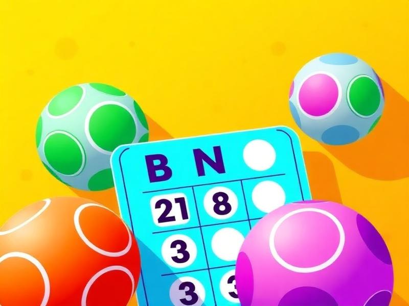 Kuvitus bingopalloista ja bingolapusta