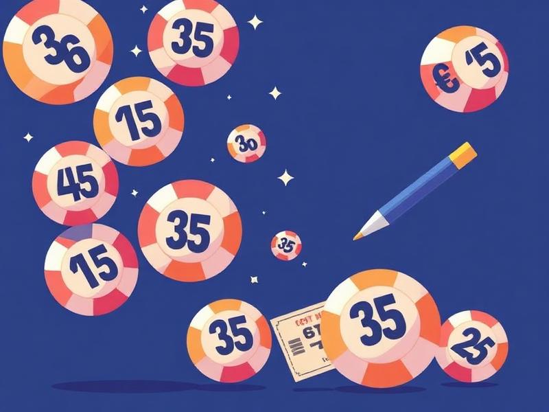 Kuvitus numeropallojen arvonnasta